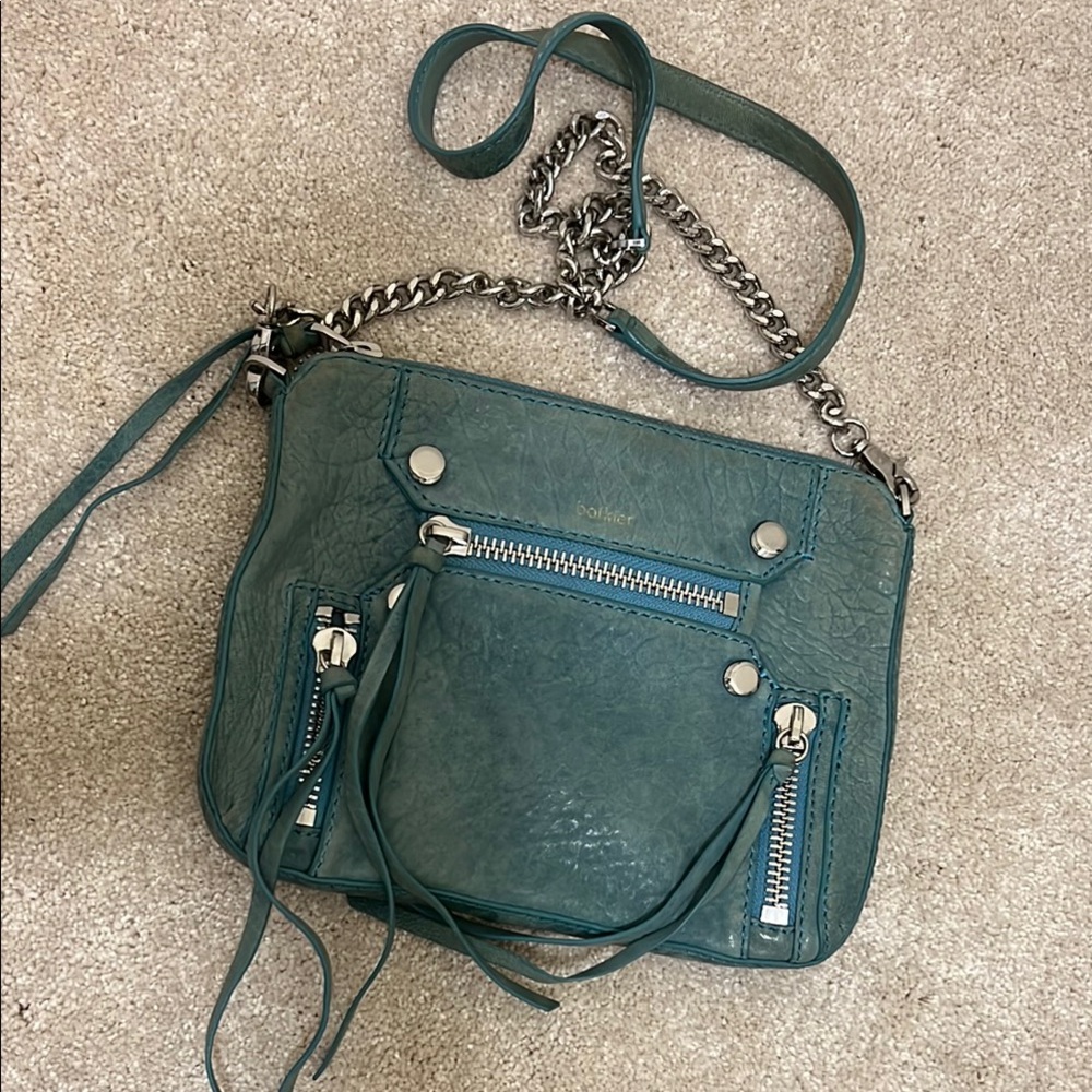 Botkier Blue Silver Crossbody Bag with Modern Design